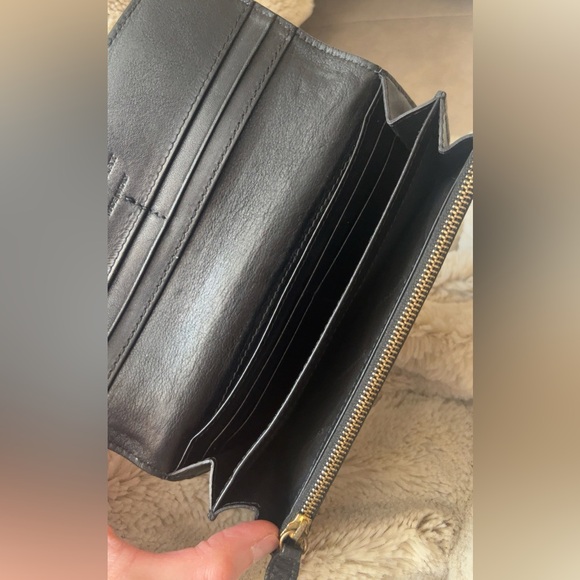 Burberry | Women’s Sleek Design Long Wallet Leather & Canvas Snap Closure - Picture 8 of 11